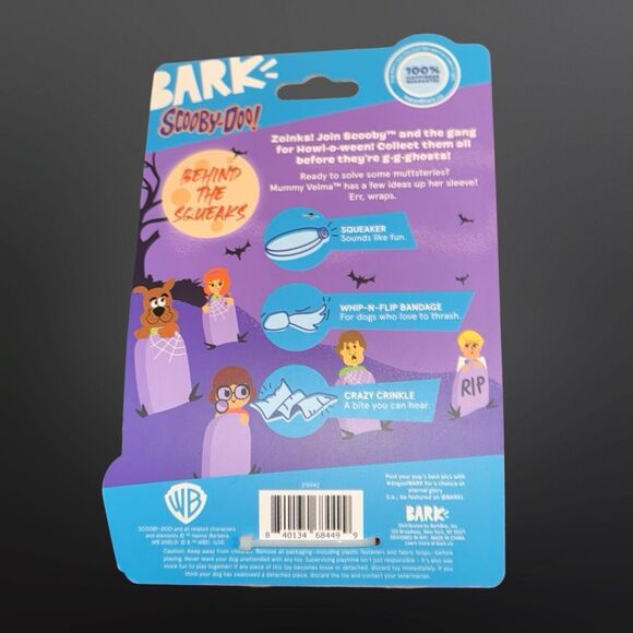 New Scooby Doo Bark Box Thrasher Mummy Velma Size S/M Dog Toy - Picture 4 of 4